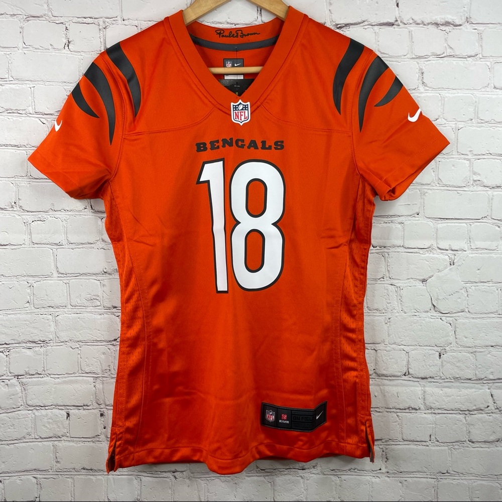 Nike On Field Cincinnati Bengals 'AJ Green' Orange Jersey